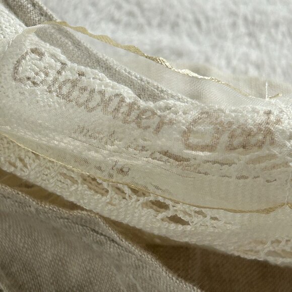 Coldwater Creek Womens Linen Button Front Vest Gray Lace Trim Sleeveless Casual - Picture 4 of 9